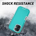 Miniatyrbild 5 av 5: For iPhone 16 Removable Shell PC+TPU Phone Case with Back Clip Stand Multicolo Multicolor Water Blue+White