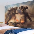 Miniatyrbild 3 av 4: Exklusiv Godzilla-vävnad Väggbonad Godzilla Vs Kong Of The Monsters Poster Temafesttillbehör
