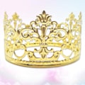 Miniatyrbild 5 av 5: Guld krona elegant tårta topper drottning prinsessa tårta foto fest temafester baby dekor