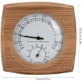 Miniatyrbild 2 av 5: Termometer/hygrometer, interiör trä 2-i-1 för bastu bastu termo-hygrometer termometer