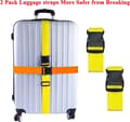 Miniatyrbild 2 av 5: 2-pack Adjustable Straps with Quick Release Buckle for Suitcases, Bright Colors, Yellow