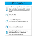Miniatyrbild 2 av 6: Multifunktionell smart klocka i silikon, automatisk temperaturmätning alarmklocka påminnelse hög temperatur varning kronograf stoppur vibration Grön