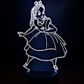 Miniatyrbild 2 av 2: Alice i Underlandet 3d LED nattlampa sovrum bordslampa färgförändring