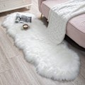Miniatyrbild 4 av 5: Faux fårskinn matta, lyxig fluffig matta, mjuk lurvig matta för sovrum