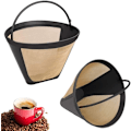 Miniatyrbild 2 av 5: 2 st återanvändbara kaffefilter, nätkaffefilter, permanent återanvändbart kaffefilter