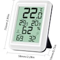 Miniatyrbild 2 av 5: Hög precision digital inomhus hygrometer termometer, ℃/℉ omkopplingsbar, termohygrometer för detektering