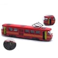 Miniatyrbild 5 av 5: Klassisk tågbuss Diecast Pull Back-modell med LED-musik Utvecklande barnleksak