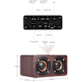 Miniatyrbild 2 av 3: Trådlös Bluetooth-högtalare i trä, W5 röd träkorn Bluetooth-högtalare Bluetooth 4.2 10W dubbla högtalare