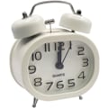 Miniatyrbild 1 av 5: 2025 Ny Retro Tyst Quartz Väckarklocka, Morgon Väckarklocka Rese Sängbords Analog Klocka Dubbel Klocka Metall