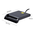 Miniatyrbillede 3 af 5: USB Smart Card Reader til Dni, Atm, Ic, Iso 7816 Klasse A, Ab og C Kompatibel med Windows, Linux, Mac Os