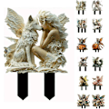 Miniatyrbild 1 av 4: Bohemisk Fe-Blomkruka Dekoration, 2D Fe-Trädgårdsplanteringstillbehör, Fe-Trädgårdsfigurer för Krukväxter och Trädgård Gräsmatta Dekor k8