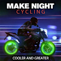 Miniatyrbild 2 av 5: 4 st/set fluorescerande däckventilhattar, lysande automatisk hjulventilhatt, universella dekorationstillbehör för bil/SUV/cykel/lastbilar/motorcyklar - yellow