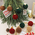 Miniatyrbild 1 av 5: Julgranspynt 12 st Sammetsjulbollar  Flockade Julgransbollar Plastbollar Juldekorativa Hängande Prydnader Julgransdekoration c