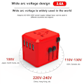 Miniatyrbild 4 av 5: Internationell Pluggadapter för Resor - Världsadapter för AC-ström red