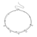 Miniatyrbilde 1 av 5: Dobbelt lag halskjede choker kjede smykker dekorasjon gaver mote for kvinner dame jente bryllup silver