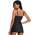 Miniatyrbillede 3 af 4: Kvinder Patchwork Push Up Tankini Sæt Badetøj Skørtet Badekjole Strand Shorts Bikini Badetøj Plus Størrelse ZD J m