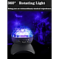Miniatyrbild 2 av 5: Discokula Hemfest Trådlös Högtalare, Bluetooth Högtalare Discokula Led Kreativ 360 Graders Roterande Nattlampa, (Svart) zd r black