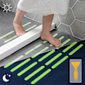 Miniatyrbillede 1 af 5: 72 stk. Noctilucent Anti Skid Vandtæt Badeværelse Badekar Treads Stickers Skridsikker Tape Fluorescens Lysende Dekaler Sikkerhedsmåtte -DGJR