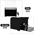 Miniatyrbillede 5 af 5: 1 Pak Acryl Donation Box med Lås, Sort Stemmeboks med Skilt Holder, Forslagboks til Fundraising
