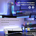 Miniatyrbillede 2 af 5: Ps5 Slim Køleventilator Med Rgb Led-lys, Stille Ventilatorkøler Til Ps5 Slim Disc/digital Edition, 3 Gear Justerbar Ventilatorhastighed, Ps5 Slim Tilbehør -CHN