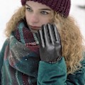 Miniatyrbillede 5 af 5: Juleferie Adventskalender Damer Fuldskærms Handsker Vinter Udendørs Plus Fløjl Varmt Mode Læder Handsker Kørsel bk