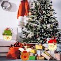 Miniatyrbilde 5 av 5: 3 stk. Juteposer til jul med eple-motiv, julepynt, godteposer style 3