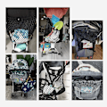Miniatyrbillede 3 af 5: Babyvogn Organizer Universal Net Mesh Opbevaringspose, Stor Legetøjsorganizer Til Vogn Opbevaring Tilbehør Til At Bære Bleer & Snacks 2pcs