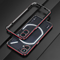 Pikkukuva 1 / 5: Suojaava Kotelokehys ja Kamerakehys Nothing Phone 2:lle - Läpinäkyvä Kiiltävä Aurora-Kannenkehys Linssin Suoja Nothing Phone 2:lle black-red