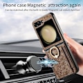 Miniatyrbillede 3 af 5: Til Samsung Galaxy Z Flip 6 Wallet Case, Slank PU Læder Stødsikker Etui med Ringholder & Kortlomme til Galaxy Z Flip 6 5G 2024 green