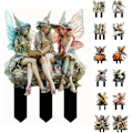 Miniatyrbillede 1 af 4: Boheme Fe-Potte Dekoration, 2D Fe-Have Plante Tilbehør, Fe-Have Figurer til Potteplanter og Havehave Græs Dcor k6