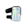 Pikkukuva 1 / 5: Holografinen reisitasku - Puhelimen pidike festivaalilaukku naisille, miehille - Iridescent nilkkapussi - Heijastava handsfree-bilelaukku -GSL FF ZD black