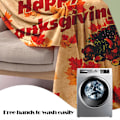 Miniatyrbillede 5 af 5: Halloween Dekoration Udendørs Thanksgiving Lønneblad Tæppe Print Nap Dækken Tæppe Flannel Tæppe Udendørs Isoleringstæppe Spiltæppe