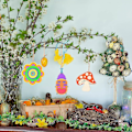 Miniatyrbild 2 av 4: 60 st träutskärningar prydnader för hantverk fjäril blomma oavslutade träskivor DIY måla hantverk tomma hängande utsmyckning för barn målning skola