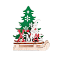 Pikkukuva 2 / 4: Joululoma Adventskalenteri Joulukoriste Puinen DIY Reki Koristeet Yhdistelmäkoriste b