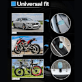 Miniatyrbild 3 av 5: 4 st/set fluorescerande däckventilhattar, självlysande automatisk hjulluftventilhatt, universella dekorationstillbehör för bil/SUV/cykel/lastbilar/motorcyklar - red