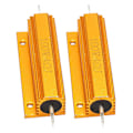 Miniatyrbillede 1 af 3: 2x Guld Aluminium Clad Effektmodstand Modstand 100w, 4 Ohm 4r