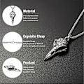 Miniatyrbillede 2 af 5: Smykker til mænd Rustfrit stål Nordiske runer Ravn Kranie Ulv Amulet Vedhæng