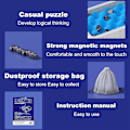 Pikkukuva 3 / 5: Magneettinen lasten shakkilelu, magneettinen shakkilautapeli loogiseen ajatteluun, magneettinen shakkilautapeli joululahjaksi c with sponge rope 1set