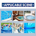 Miniatyrbillede 3 af 3: Multifunktionelle Klortabletter, Velegnet til swimmingpool, Whirlpool, Spa, Poolrensningstabletter, Vandklarhed, Swimmingpoolkemikalier 300pcs-doser