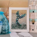 Miniatyrbild 1 av 5: Havsglaskonstset, Havsglaskonstset för Vuxna, Harts Havsglaskonstset, DIY Harts Strandkonstset, Havsglaskonst Foto Ram Present f