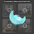 Miniatyrbillede 3 af 5: Kanin Måne Natlampe Soveværelse Indretning Dekoration USB Genopladelig Bluetooth Højttaler Kreativ Gave Silikone Bordlampe with bluetooth