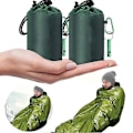 Miniatyrbild 3 av 5: Nödsömn Bag Utomhus Överlevnad Sovsäckar Nödfilt Camping Resor Bärbar Sovsäck -GDZD green