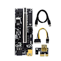 Miniatyrbilde 1 av 5: PCI-E Riserkort 1X til 16X GPU-forlenger Riserkort USB 3.0 GPU-adapter 6pin