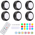 Miniatyrbillede 1 af 5: LED Skabslys RGB Trådløse Pucklys Under Skab Belysning 16 Farver black