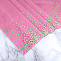 Miniatyrbilde 4 av 5: 137x274cm Gullprikkete konfetti-borddekke rosa og gull festduk rosa plastduk rektangulært borddekke