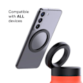 Miniatyrbilde 3 av 4: Telefon vannflaske med magnetisk telefonholder - Rustfritt stål vannflaske med stativ telefonholder - Varm 12 timer, kald 24 timer, 360 rotasjon -GSL orange color