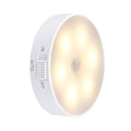 Miniatyrbillede 3 af 5: 1 stk USB Genopladelig LED Rund Bevægelsessensor Natlys Under Skab Lys Skab