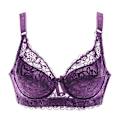 Miniatyrbillede 1 af 3: Flot Kvinders Push-Up BH Spids BH Sexy Lingeri Støtte BH AA A B C D purple 75absd