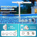 Miniatyrbild 4 av 4: Pool Fontän för Ovan och Nedgrävda Pool, Dubbel Spray Vattenfall Sprinkler Fontän, Ovan Mark Pool Tillbehör, Justerbar Vattenfall Kylning och