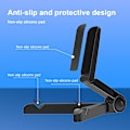 Miniatyrbilde 4 av 4: Universal Justerbar Bærbar Tabletholder Stativ Skrivebord for iPad Telefon iPhone black
